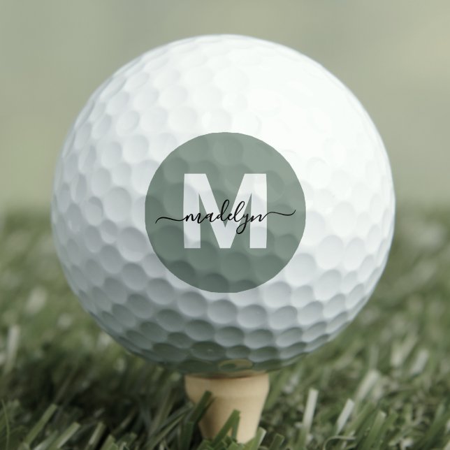 Green Monogram Initial Name Personalized Golf Balls (Green Monogram Initial Name Personalized Golf Balls)