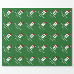 Green Monogram Letter B Christmas Wrapping Paper | Zazzle