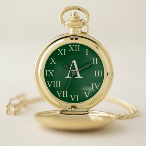 Green Monogram Pocket Watch