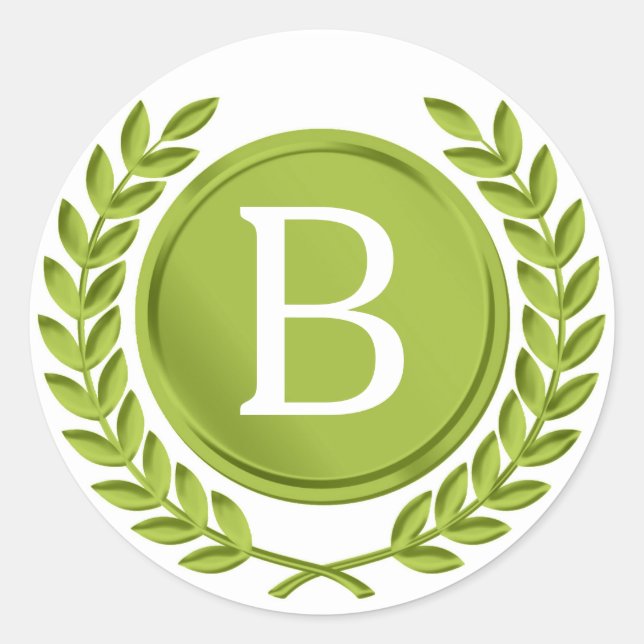 Green Monogram Stickers (Front)