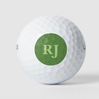 Green Monogrammed Initials