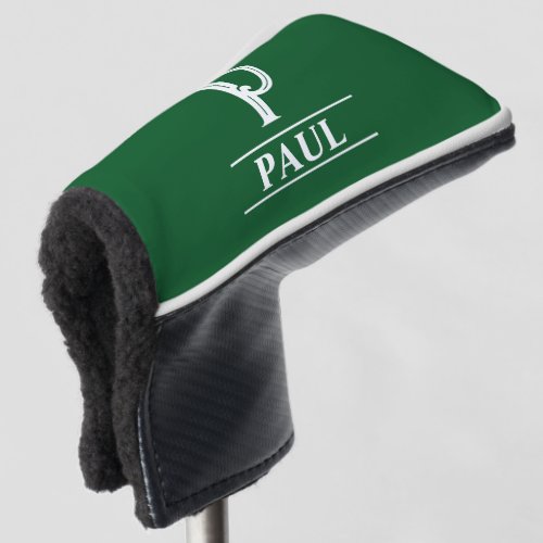 Green Monogrammed Putter Head Cover