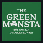 Green Monsta Boston Green Monstah Baseball Gift  Faux Canvas Print<br><div class="desc">Green Monsta Boston Green Monstah Baseball Gift</div>