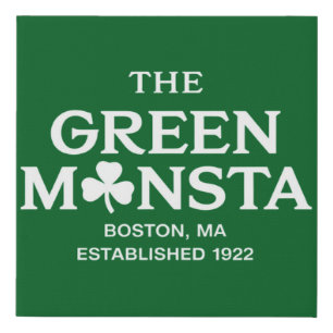 Green Monsta Boston Green Monstah Baseball Gift  Faux Canvas Print