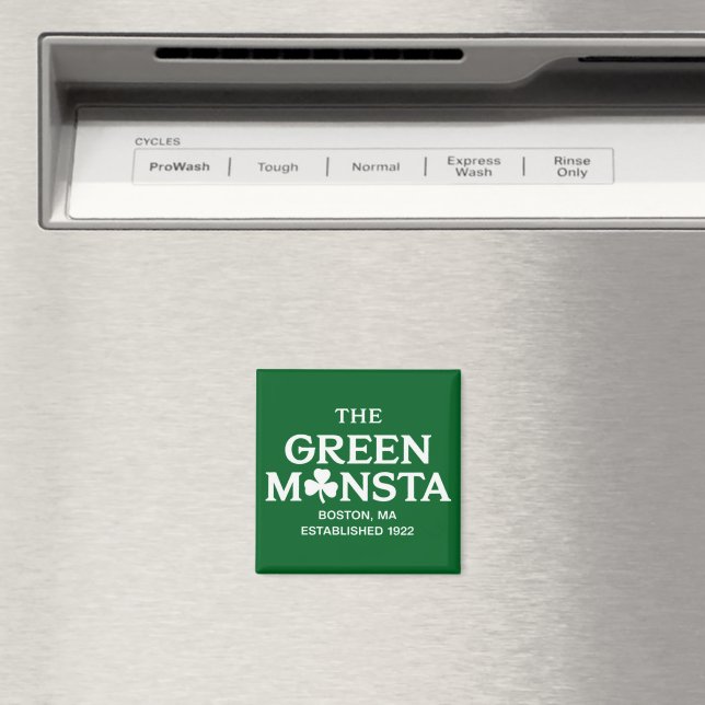 Green Monsta Boston Green Monstah Baseball Gift  Magnet (In Situ (Dishwasher))