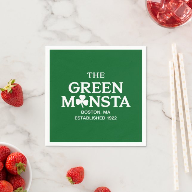 Green Monsta Boston Green Monstah Baseball Gift  Napkins (Insitu)
