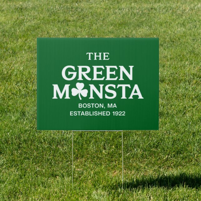 Green Monsta Boston Green Monstah Baseball Gift  Sign (Insitu)