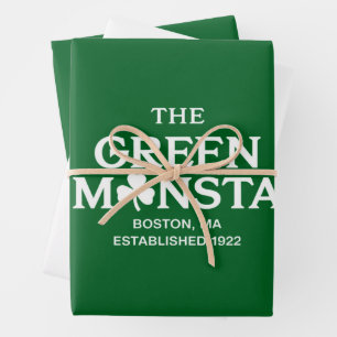 Green Monsta Boston Green Monstah Baseball Gift  Wrapping Paper Sheets