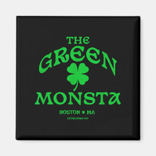 Green Monsta Funny Boston M New England Srts Gift  Magnet