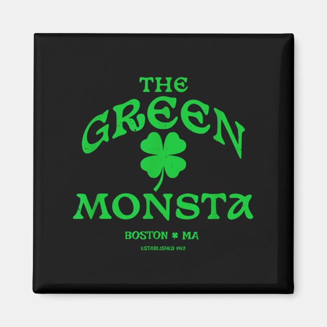 Green Monsta Funny Boston M New England Srts Gift  Magnet (Front)