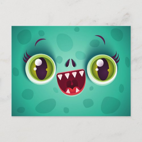 Green Monster card for Halloween