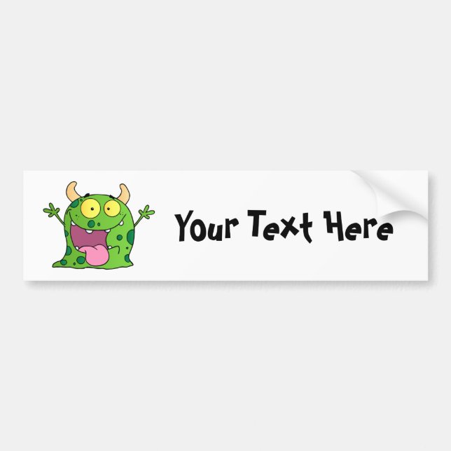 Green Monster (customizable) Bumper Sticker (Front)