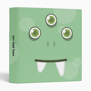 Green Monster Face Binder