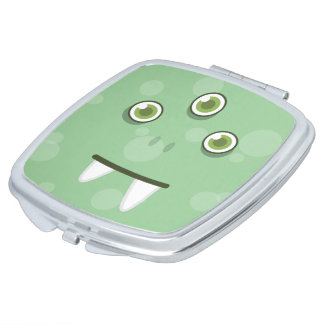 Green Monster Face Compact Mirror