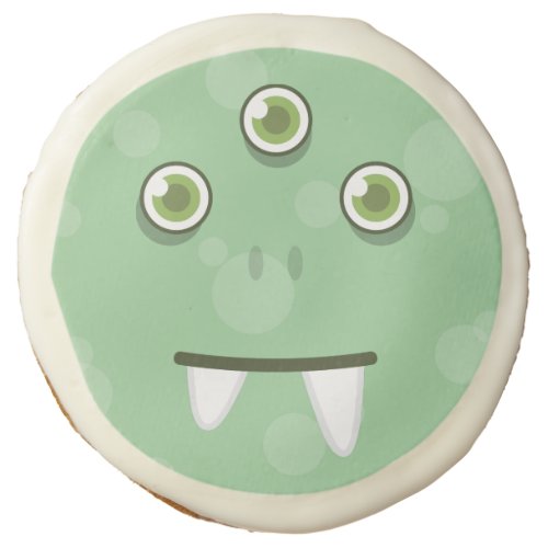 Green Monster Face Cookies