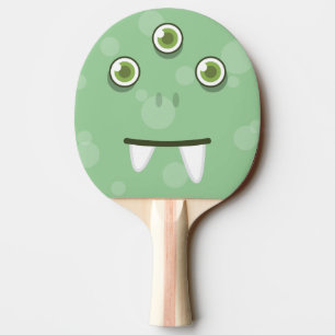Green Monster Face Ping Pong Paddle