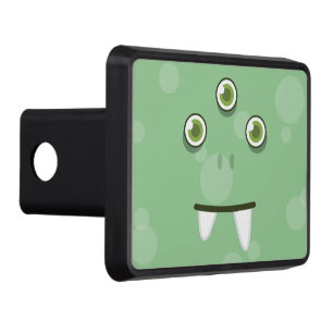 Green Monster Face Trailer Hitch Cover