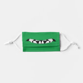 Green Monster Mouth Kids' Cloth Face Mask (Front, Folded)