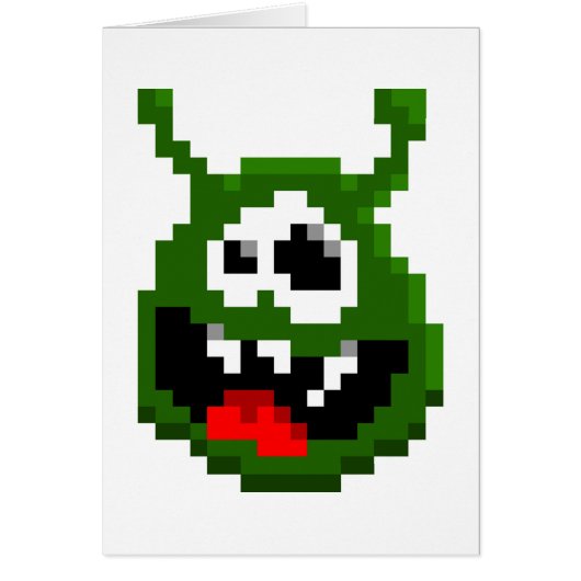 Green Monster - Pixel Art Cards (Front)