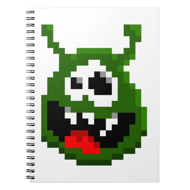 Green Monster - Pixel Art Notebook (Front)