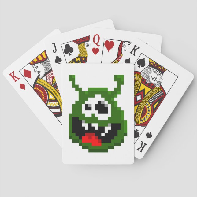 Green Monster - Pixel Art Poker Cards (Back)