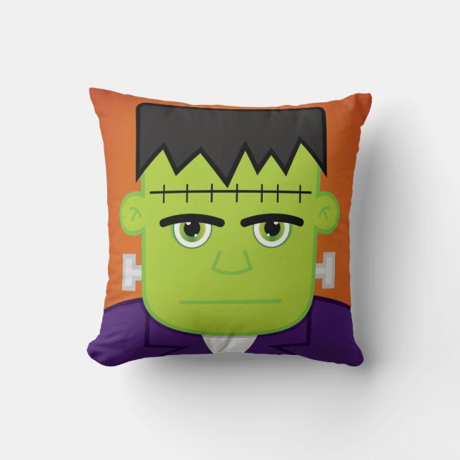 Green monster throw pillow (Front)