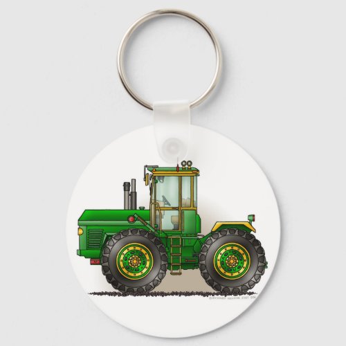 Green Monster Tractor Key Chains