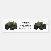 Monster Truck Cartoon Auto Car Bumper Sticker Decal