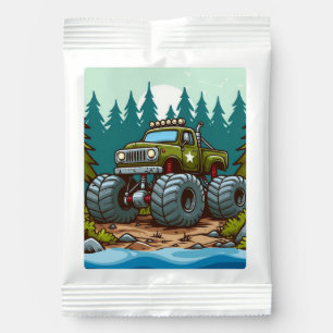 Green Monster Truck in the forest Hot Chocolate Drink Mix