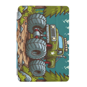 Green Monster Truck in the forest iPad Mini Cover