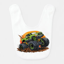 Green Monster Truck Off-Road Racing Illustration