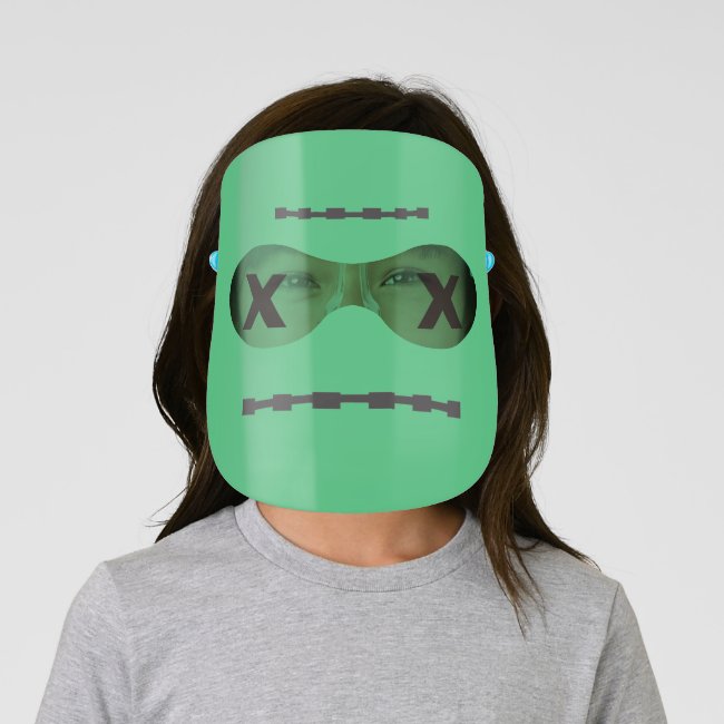 Green Monster Zombie Kids/Adult Face Shield
