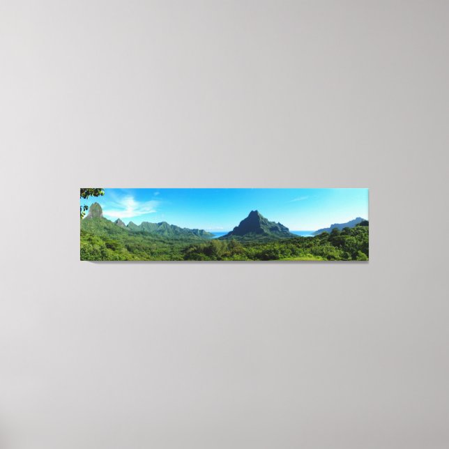 Green Moorea island in panorama Canvas Print (Front)