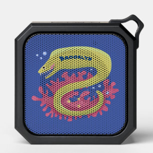 Green moray eel funny cartoon illustration bluetooth speaker