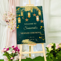 Green Moroccan lanterns green personalized Mehndi