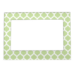 Green Moroccan Pattern Magnet Picture Frame