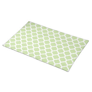 Green Moroccan Pattern Placemats