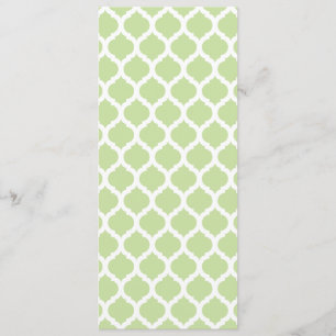 Green Moroccan Pattern Wedding Menus