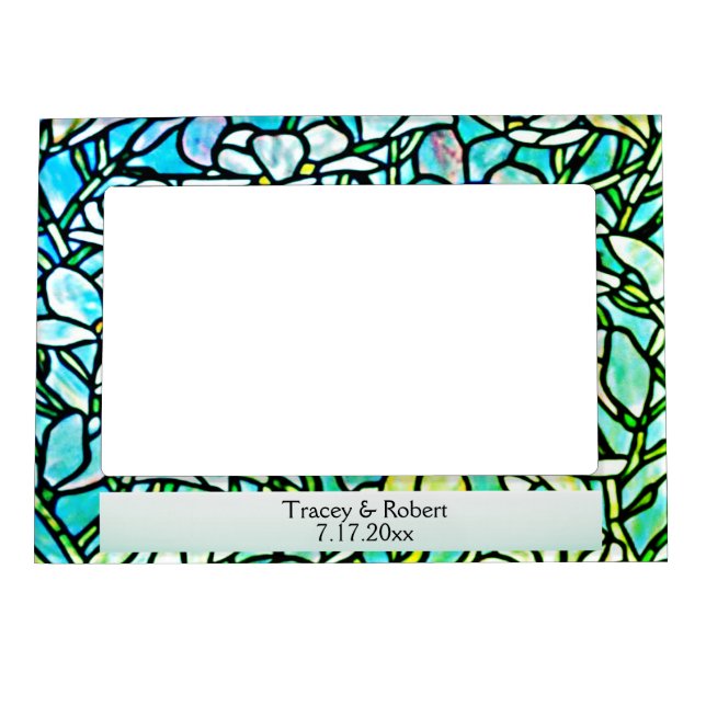 Green Mosaic Floral Magnetic Frame (Front)
