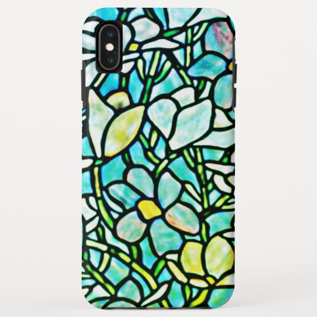 Green Mosaic Floral Tiles Case-Mate iPhone Case (Back)