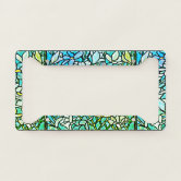 Pretty Cut Glass  License Plate Frame