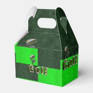 Green Mosaic Golf Clubs, Favor Gift Box