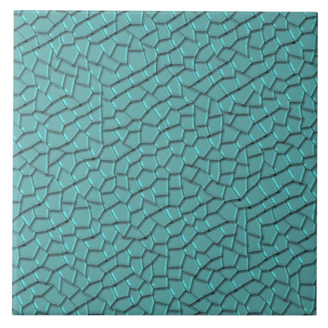 Green Mosaic Pattern Ceramic Tile (Front)