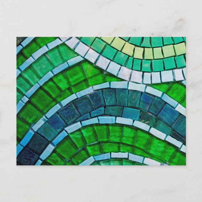 Green Mosaic Postcard (Front)