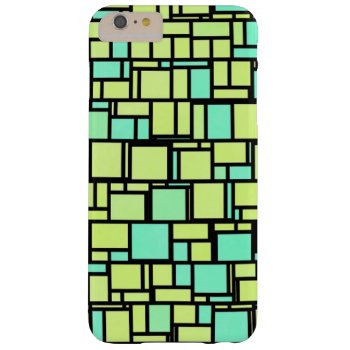 Green Mosaic Tiles Monogram Barely There iPhone 6 Plus Case