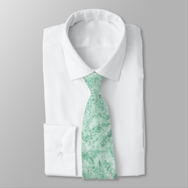Green Moss Agate Fern Neck Tie (Tied)
