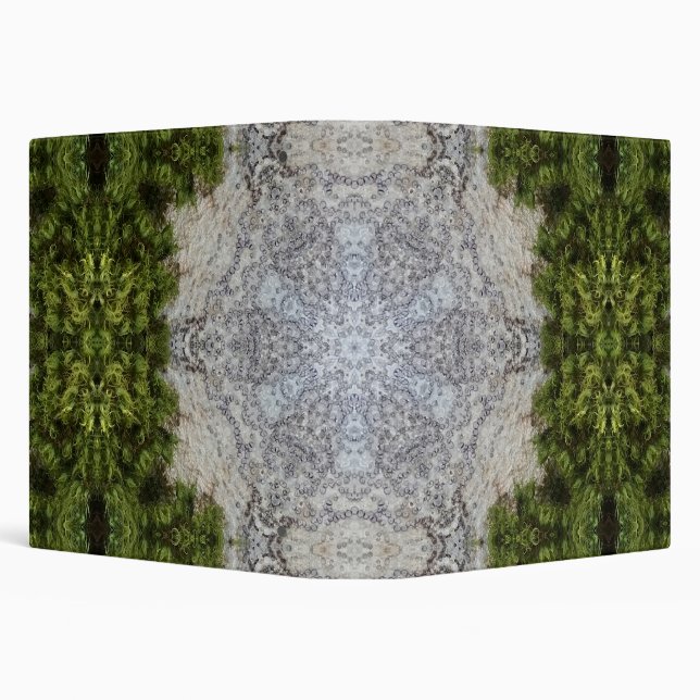Green Moss & Earth Nature Art 3 Ring Binder (Background)