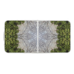 Green Moss &amp; Earth Nature Art Beer Pong Table