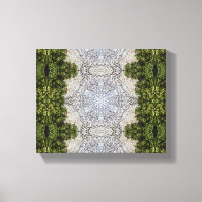 Green Moss & Earth Nature Art Canvas Print (Front)