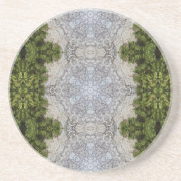 Green Moss &amp; Earth Nature Art Coaster